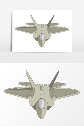 手绘战斗机卡通元素