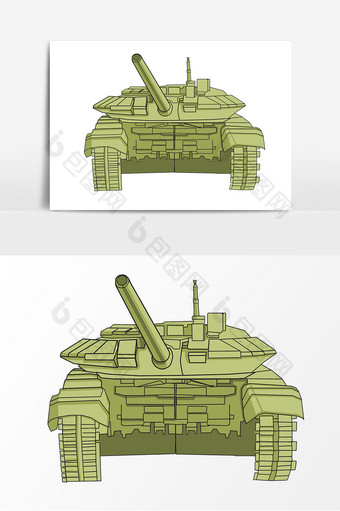 坦克手绘卡通元素图片