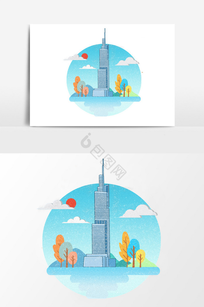 建筑紫峰大厦图片