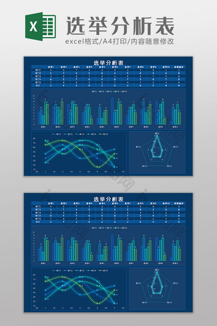 选举分析表Excel模板