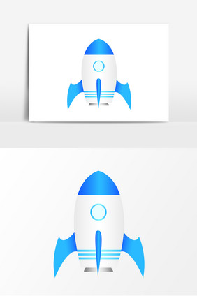 卡通风可爱航天航空升空火箭矢量元素