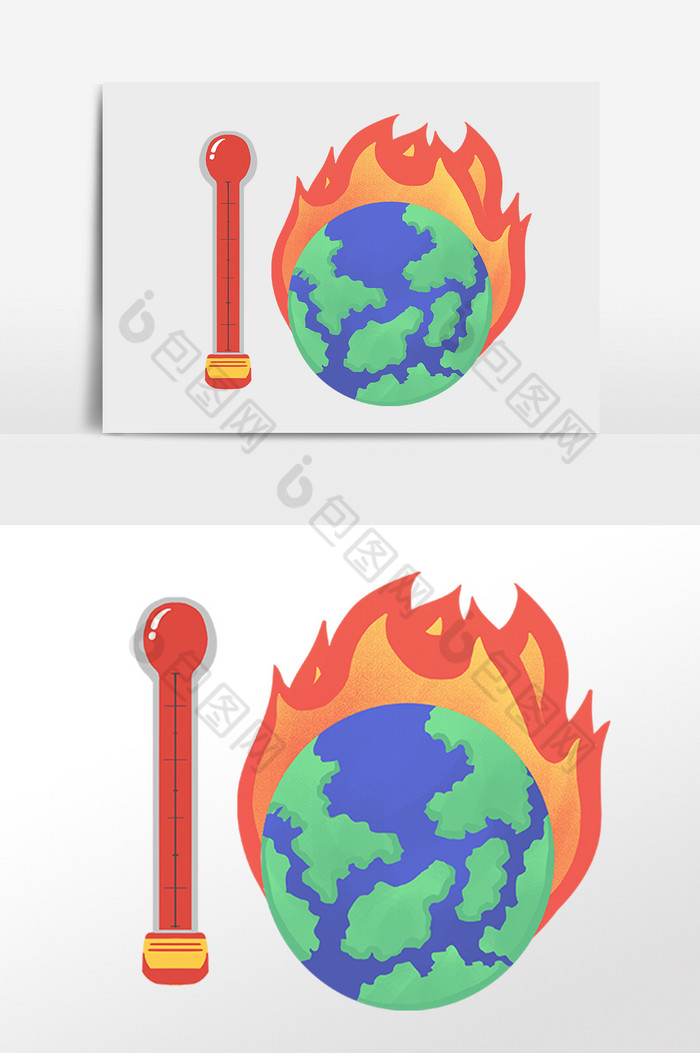 气候保护节能减排全球变暖插画图片图片