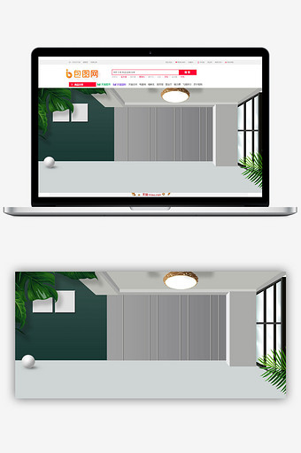绿色家装节banner背景图片