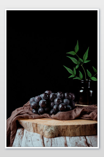 暗调油画气质葡萄摄影图片