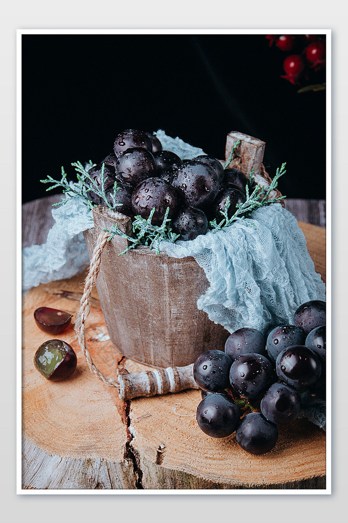 葡萄静物美食水果创意场景摄影图片