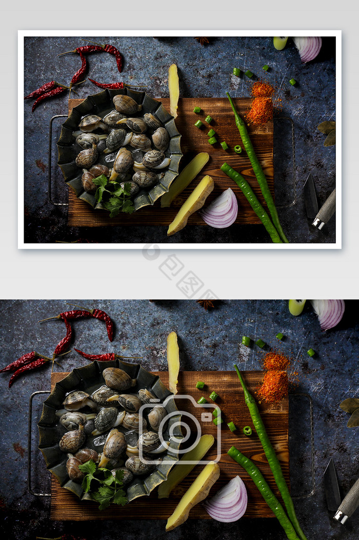 蛤蜊食材花甲美食海报背景图片图片