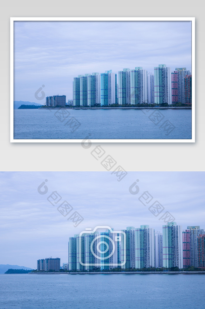 香港离岛建筑群唯美摄像图