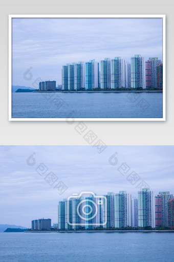 香港离岛建筑群唯美摄像图图片