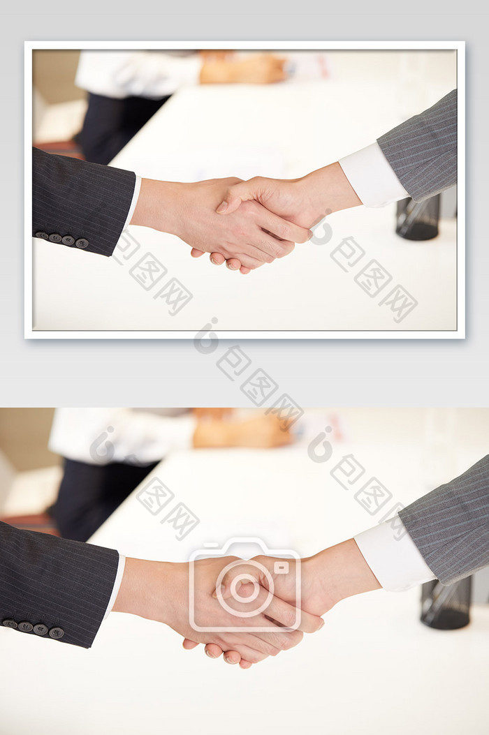 商务办公室团队办公白领会议握手图背景