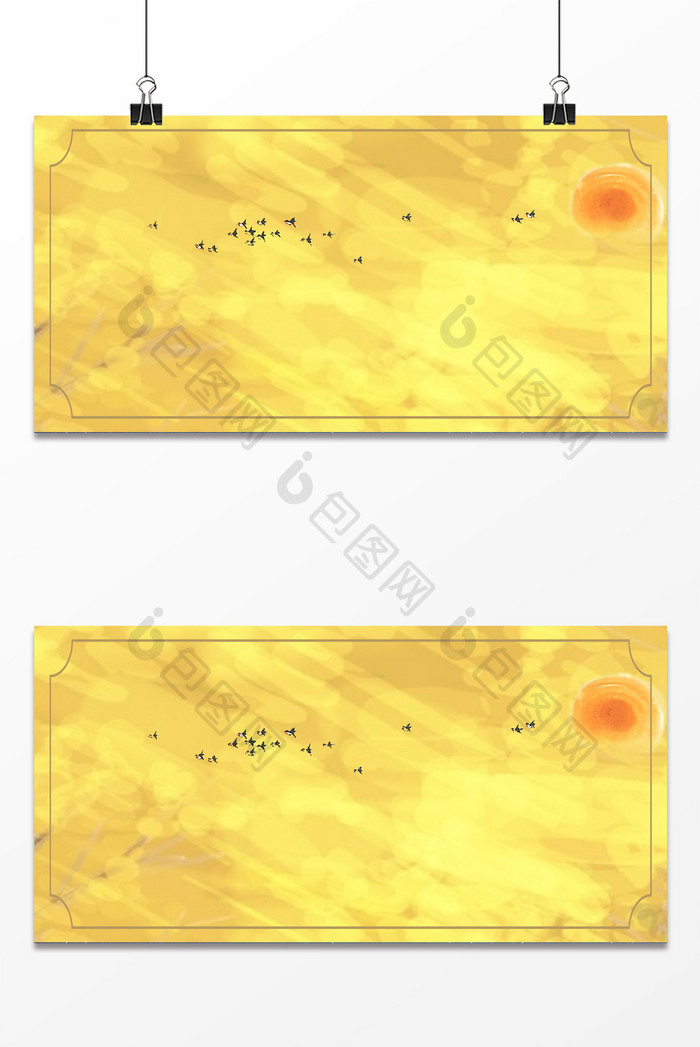 金黄色立秋抽象风景背景