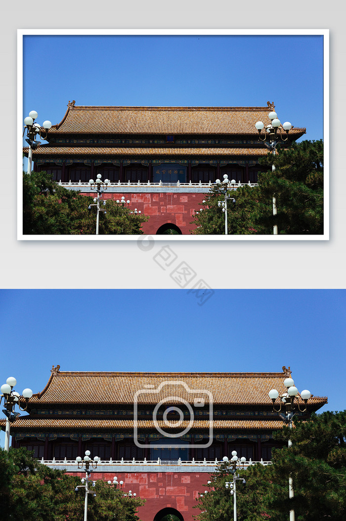 北京夏季故宫博物馆正门高清摄影图图片