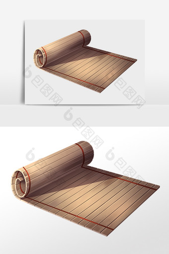 手绘古代教育学习竹简插图片