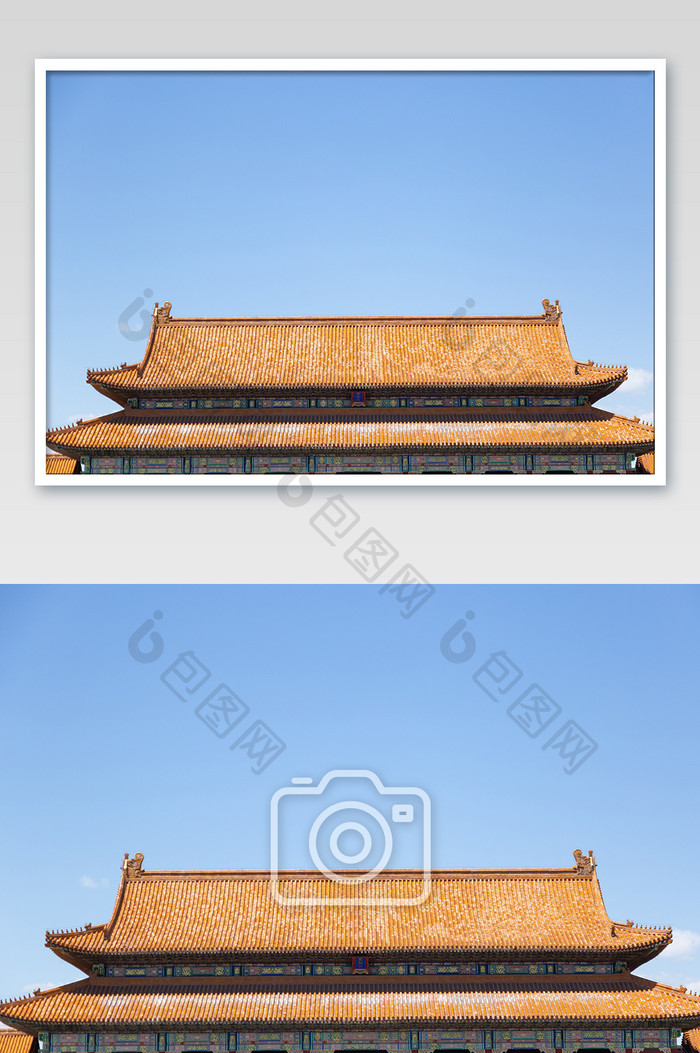 北京故宫博物馆青砖屋檐古建筑高清摄影图