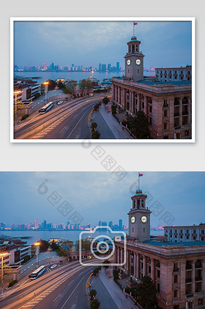 武汉江汉关城市夜景摄影图片