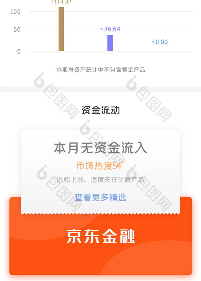 金融理财APP月度账单UI移动界面