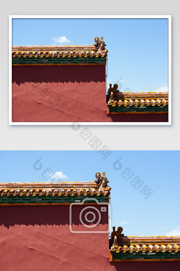 北京故宫城墙屋檐祥瑞高清摄影图图片图片