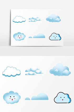 卡通手绘云彩元素