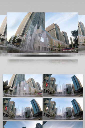 高端大气商务楼商场喷泉高清摄影图片