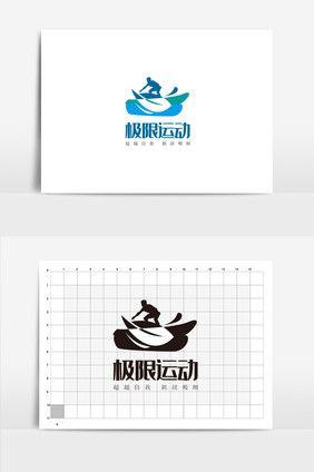 休闲运动标志VI极限运动logo标志