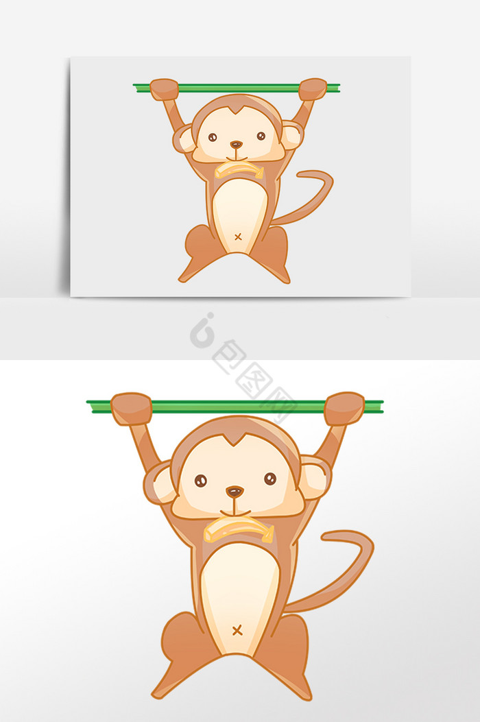 小动物猴子插画图片