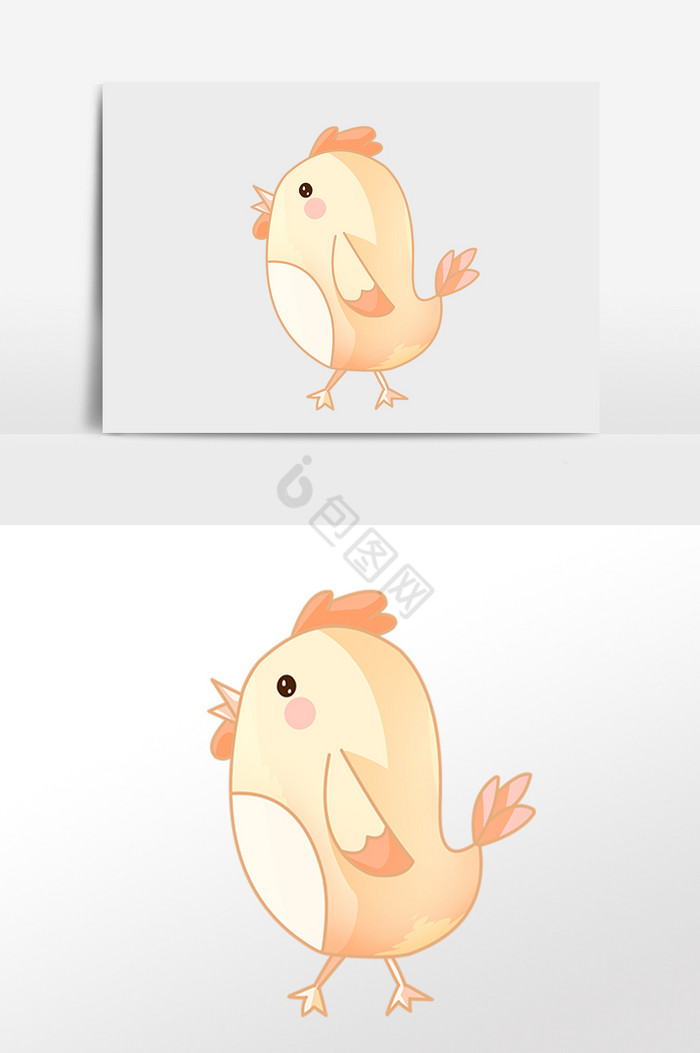 小动物小鸡插画图片