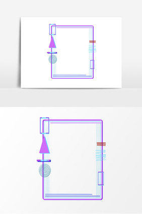 几何形故障风线条边框相框