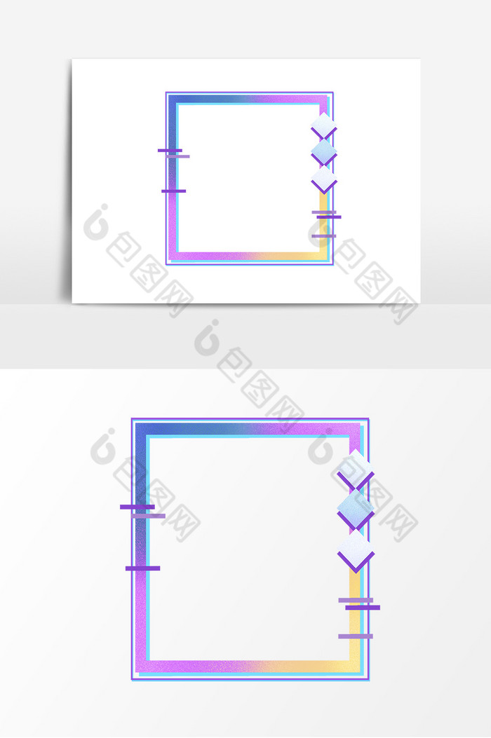 长方形几何形边框相框图片图片