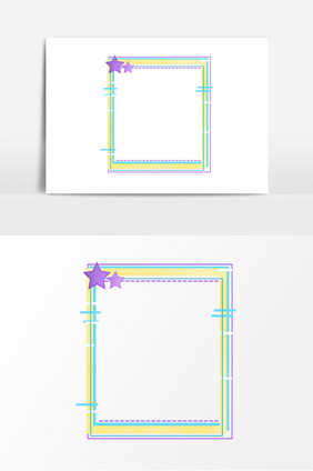 方形小星星发光故障风边框