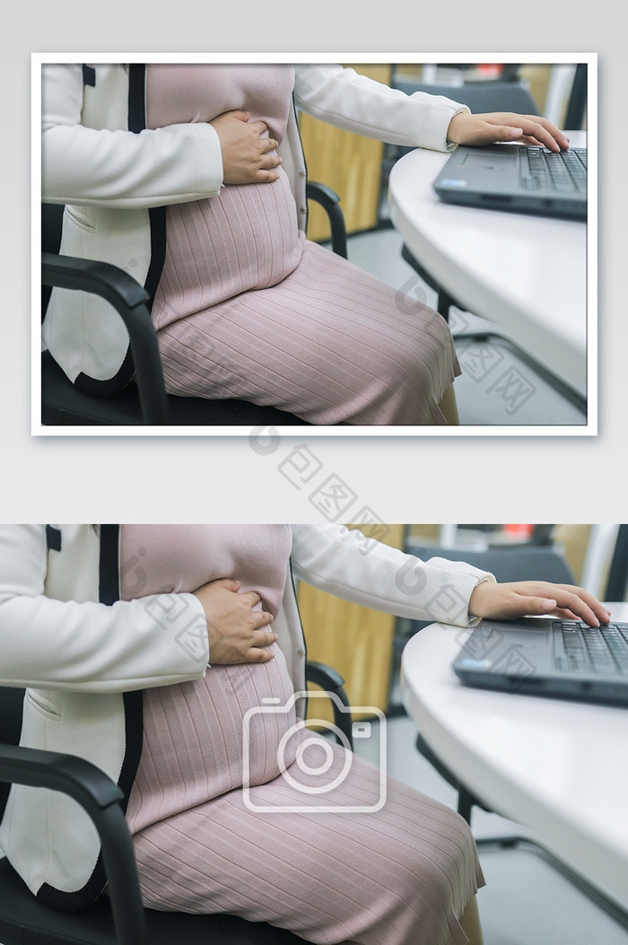 职场孕妇办公摄影图