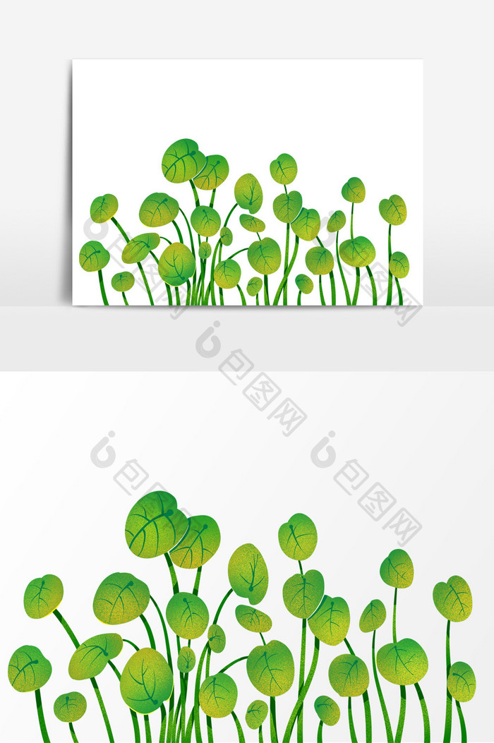 手绘植物卡通形象元素