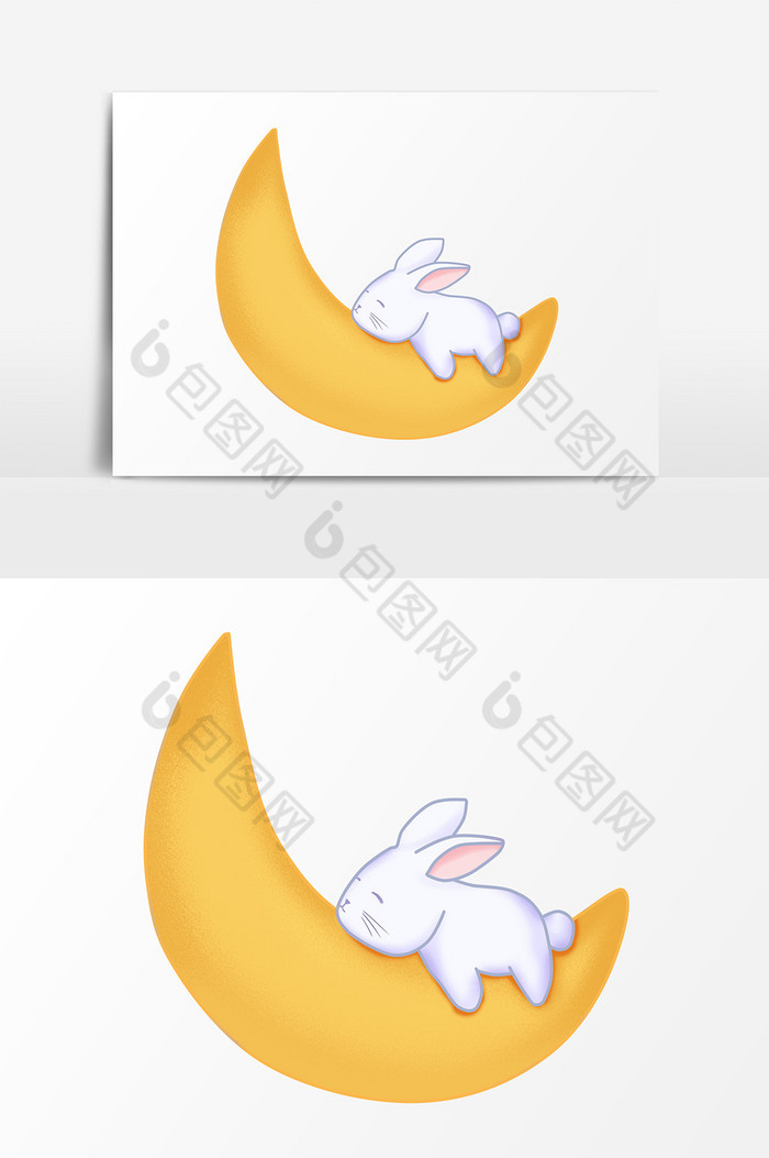 七夕月兔和月亮图片图片