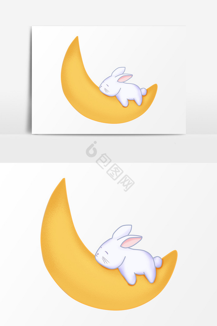 七夕月兔和月亮图片