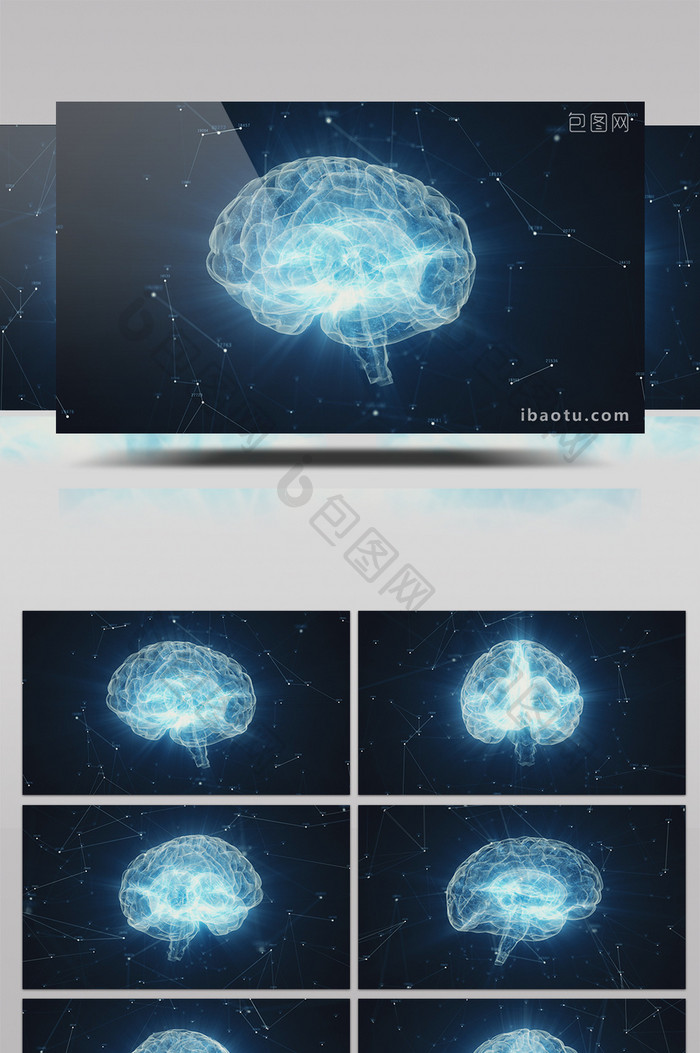 4K人类大脑三维图高清视频素材