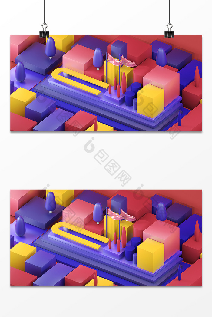 C4D几何装饰图片图片