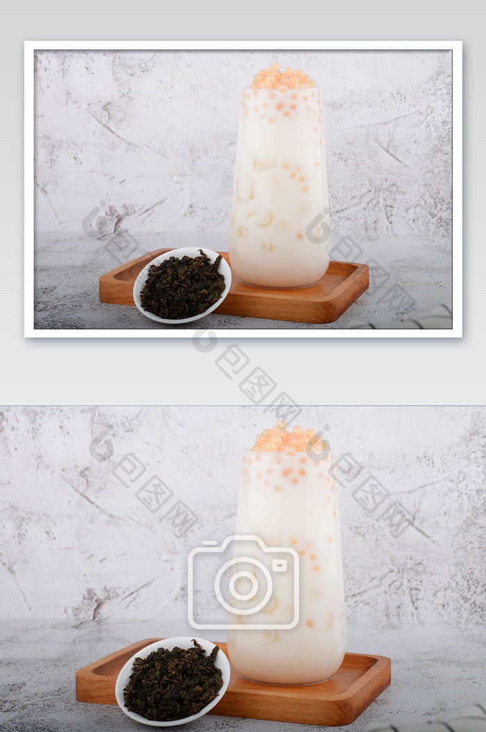 冰爽好美味的珍珠奶茶摄影图
