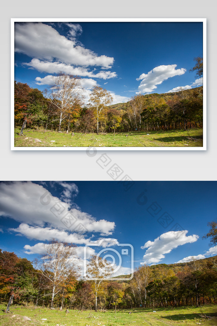 蓝天白云自然场景摄影图片