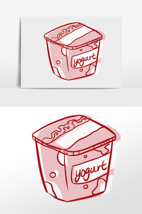 一盒营养牛奶酸牛奶插画