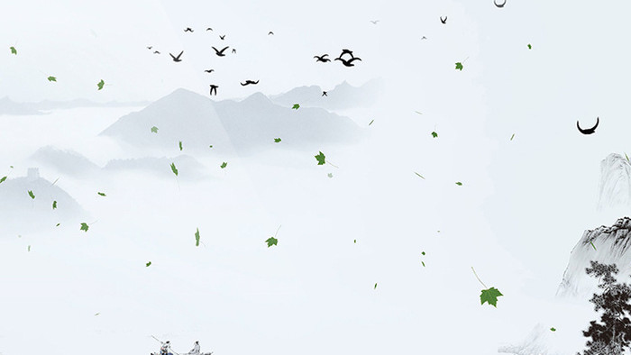 水墨中国风背景视频AE模板
