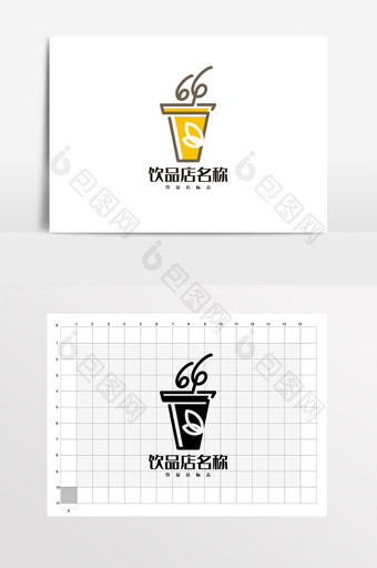 饮品奶茶店VI 标志LOGO 小清新VI图片