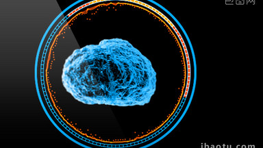7款HUD细胞细菌图表动画带通道特效元素