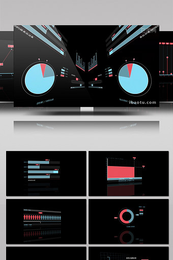 10款信息数据图表元素动画AE模板图片