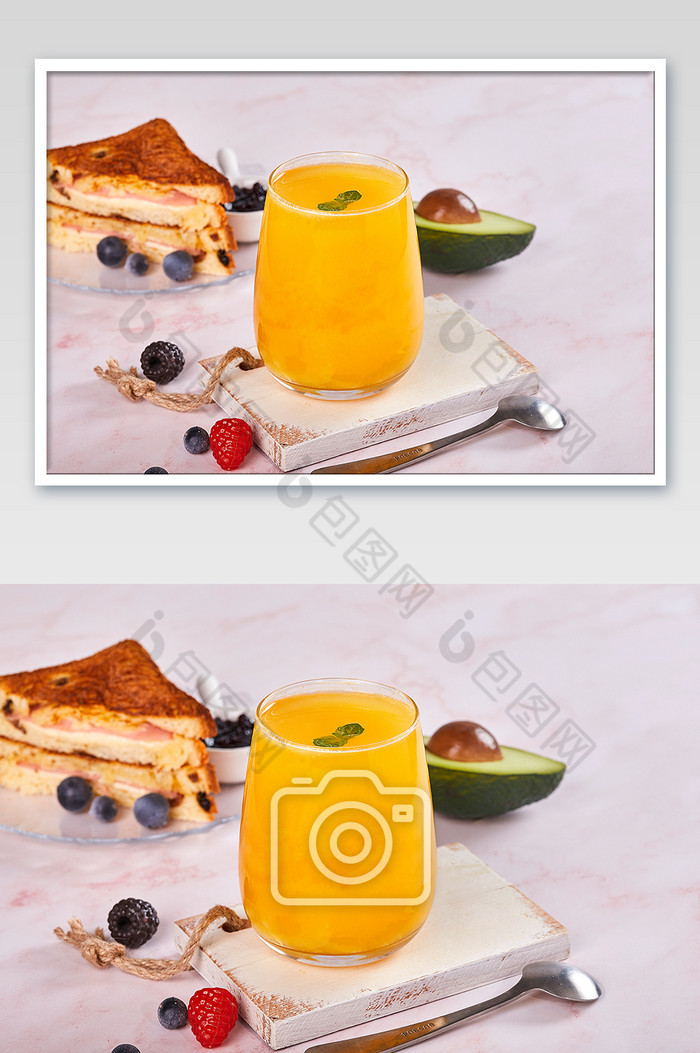 黄色橙汁饮品夏季早餐饮料美食摄影图片图片