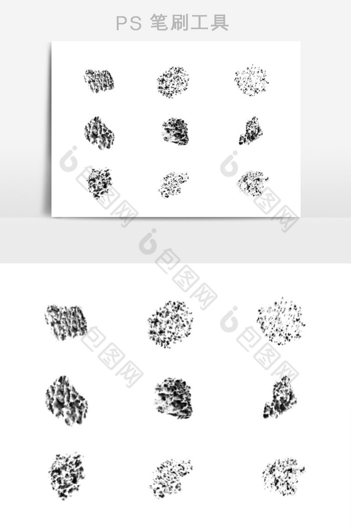 粗糙颗粒岩石纹理笔刷图片图片