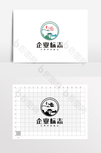 民宿古典茶馆中国风VI标志LOGO图片