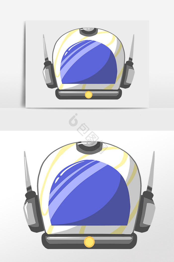 世界地球日宇航头盔插画图片