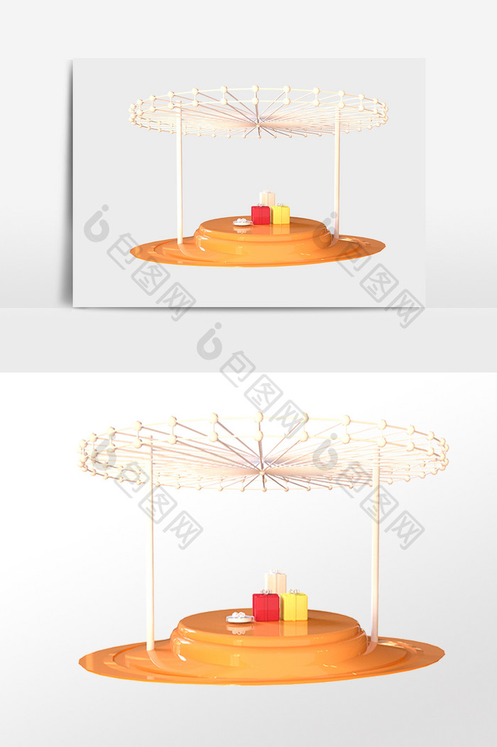 手绘卡通表演动感舞台插画