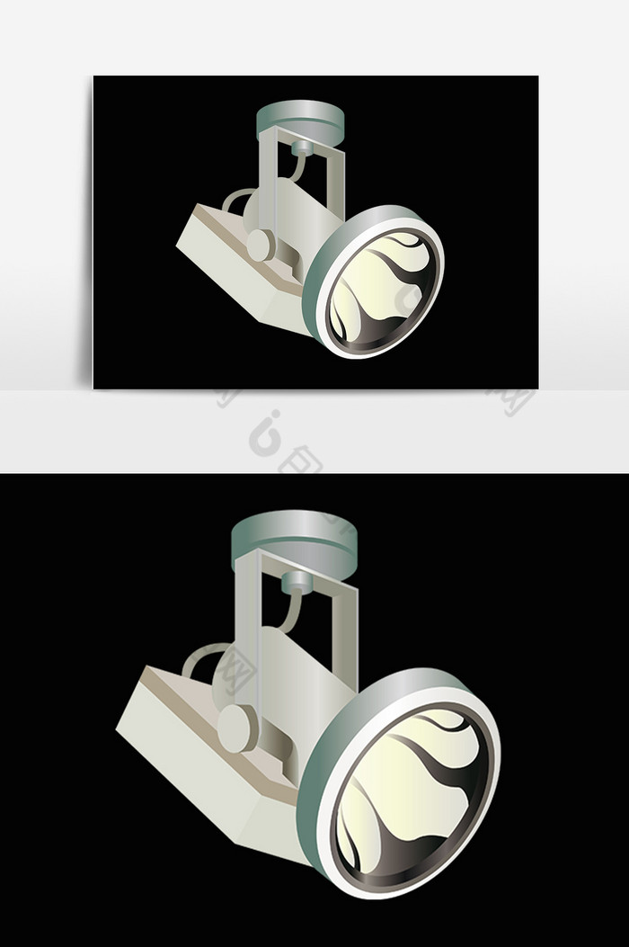 照明灯具LED射灯插画图片图片