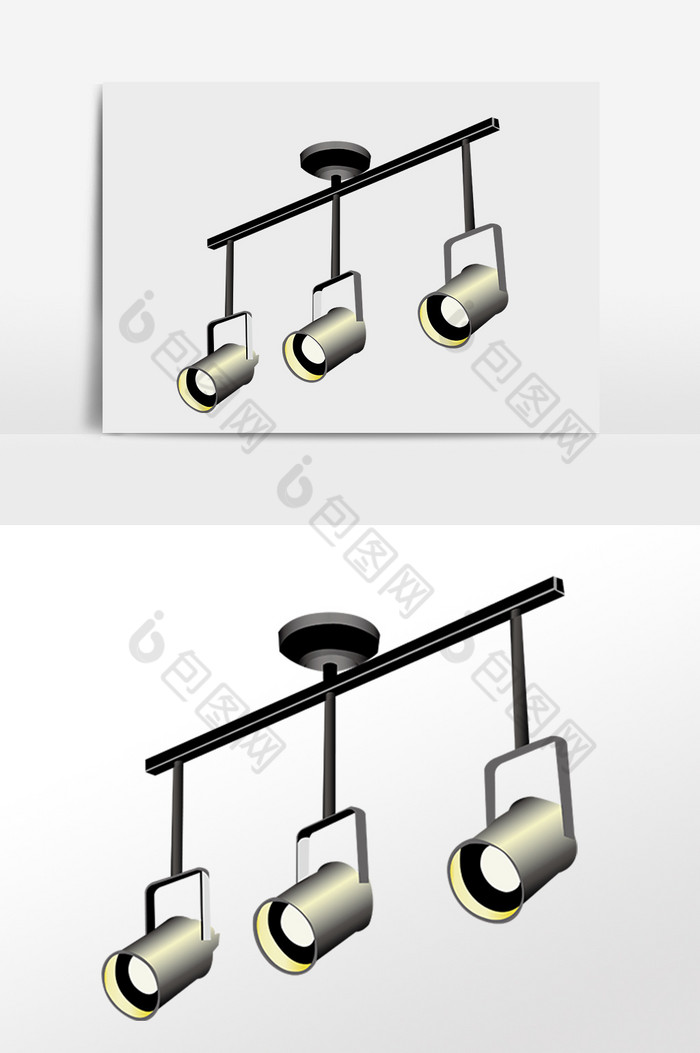 照明灯具展厅照明射灯插画图片图片