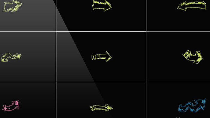 30组带通道手绘箭头元素视频素材