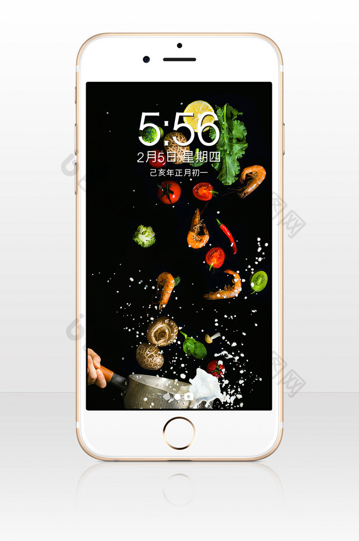 暗调美食海鲜汤锅静物摄影图片手机壁纸图片图片